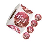 DOITOOL 1 Rotolo Adesivi Decorativi Grazie per Pacchi e Regali Rotolo Etichette Autoadesive per e Decorazioni per Confezioni Regali e Decorazioni Ringraziamento