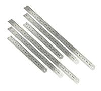 DOITOOL 1 Set Acciaio Inossidabile Righello Per Scuola E Ufficio Doppia Scala Misura Precisione E Resistente All Usura 6 Pezzi