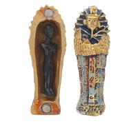 DOITOOL 1 set di ornamenti egiziani - ornamenti in resina a forma di mummia egiziana - antica bara egizia con statuetta di mummia - souvenir egiziani da collezione per la casa