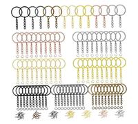 DOITOOL 1 set di portachiavi fai da te anelli di salto aghi per artigianato portachiavi colorati accessori per la creazione di gioielli e progetti artigianali