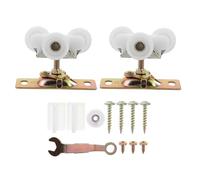 DOITOOL 1 set di rulli per porte scorrevoli: ruote per binari sospesi per impieghi gravosi, puleggia per porte scorrevoli in metallo, rulli ammortizzanti silenziosi per armadi e mobili da cucina