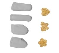 DOITOOL 1 Set Ditale Finger per Le Ricamata polpastrello Guardia per Cucire Mano coperture timolo di Manica del del ditale Metallo Colore Casuale