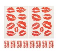 DOITOOL 10 Adesivi Per Temporanei A Forma Di Sulle Labbra Rosse Decorazioni Impermeabili Per Feste Di Compleanno Concerti Accessori Per Costumi Di Halloween