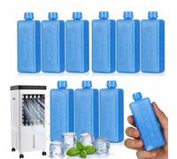 DOITOOL 10 confezioni di ghiaccio riutilizzabili per condizionatori d'aria, mini impacchi di ghiaccio refrigeranti per palude, piccoli blocchi per congelatore, per refrigeratore d'aria portatile
