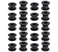 DOITOOL 10 Paia Boccole per Calcio da Tavolo in Plastica Resistente, Ricambio per Assi 12mm, Accessori Funzionali per Tavoli da Biliardino Nero