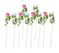 DOITOOL 10 Pezzi Bouquet di Rose Artificiali Finte in Stoffa e Plastico | Texture Realistiche, Aspetto Naturale, per Centrotavola, Archi Nuziali, Vasi e Corone Decorative