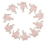 DOITOOL 10 pezzi Ciondoli Origami Gruccia in Lega Zincata per Creazione Gioielli Fai da Te Pendenti Leggeri e Resistenti per Bracciali e Collane Decorazioni Artigianali Handmade