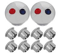 DOITOOL 10 Pezzi Copriforo in Abs per Rubinetto da Cucina e Bagno, Copertura Elegante per Maniglie Foro 6,7mm Indicatore Acqua Calda Fredda, Accessori Versatili e Funzionali