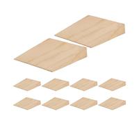 DOITOOL 10 Pezzi Cuneo in Legno per Manici di Asce e Martelli, 5x1 CM | Accessorio di Rinforzo per Riparazioni in Officina, Colore Khaki, Riduce Allentamento e Spostamento del Manico