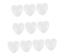 DOITOOL 10 Pezzi Cuori in Polistirolo Bianco per Decorazioni Fai da Te Matrimonio Natale