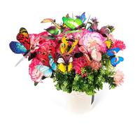 DOITOOL 10 Pezzi Decorazione Farfalla Artificiale in PVC, Inserto Simulato | Effetto Realistico, Adatto a Vetrina e Allestimento a Tema Animale, Colore Casuale, Ornamento Singolo