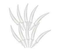 DOITOOL 10 Pezzi Dentiere di Zucca Spaventose per Halloween Decorazioni per Casa Facili da Installare in Pp Bianco per Feste di Halloween e Addobbi Terrificanti e Divertenti