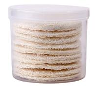 DOITOOL 10 Pezzi Dischetti in Luffa la Pulizia del Viso Beige, Struccante Delicato che Rimuove Trucco e Cellule Morte, la Detersione Quotidiana