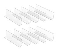 DOITOOL 10 Pezzi Divisori per Scaffali in Plastica Pvc a Forma, Spessore Rinforzato, Separatori per Mensole per Supermercati e Negozi di Occhiali