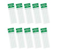 DOITOOL 10 Pezzi Etichette in Carta per Cassette Emergenza, Controllo | Verde Chiaro, per Kit Primo Intervento e Cassette, Scuole e Lavori, Gestione Cicli e Verifica Standard