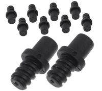 DOITOOL 10 pezzi Kit Connettori Maniglia Spazzola Wc in Plastica Resistente Attacco Spirale Autobloccante per Teste Spazzola Bagno Sicuro e Stabile Ricambi per Scopini Igienici