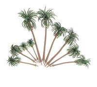 DOITOOL 10 Pezzi Modello Albero di Palma in Plastica Verde per Micro Paesaggio e Modello Sabbia, Decorazione Realistica per Casa e Cucina, Giocattoli DIY per Adolescenti