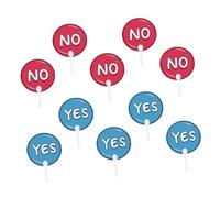 DOITOOL 10 Pezzi Paddle Votazione Doppia Faccia Yes No per Classe Tavoletta Portatile per Risposte Veloci Didattici per Partecipazione Studenti e Feedback Istantaneo