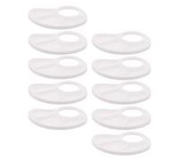 DOITOOL 10 Pezzi Palette Portatile per Pittura a Olio e Acquerello con | Tre Vaschette Indipendenti, Superficie Opaca in Plastica Bianca, per Schizzi All'aperto e Lezioni in Classe