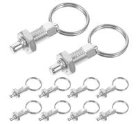 DOITOOL 10 pezzi Perno di Bloccaggio in Acciaio per Serra con Molla e Anello di Trazione Pistone Resistente Alta Durezza Anticorrosione per Uso Quotidiano