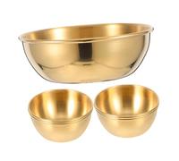 DOITOOL 10 Pezzi Piattini Antipasto in Acciaio Inossidabile Color Oro Ciotole Spezie e Condimenti Rotonde per Salse e Snack per Servire Antipasti e Salsa di Soia