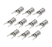 DOITOOL 10 Pezzi Portalampada a Vite E10 in Rame Argento, Base Lampada Semplice Design Cablaggio Facile, per Lampade da Tavolo e Quadri Elettrici