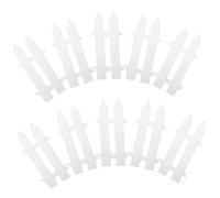 DOITOOL 10 Pezzi Recinzione Giardino Plastica Bianca Bordura Paesaggistica Leggera e Durevole per Aiuole e Cortile Decorazione Paesaggio e Natale