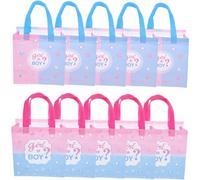 DOITOOL 10 pezzi Sacchetti Party Reveal Genere con Stampa Lettere Borse Regalo Shower Sacchetti Boy Girl per Dolci e Regali Decorazioni Festa Bambina Uomo