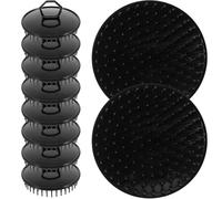 DOITOOL 10 Pezzi Spazzola Massaggiante Portatile per Chioma Nera in Plastico Funzione Manuale per Ridurre la Forfora per Massaggio del Cuoio Capelluto in Viaggio