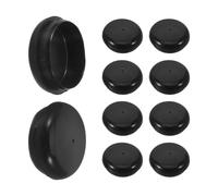 DOITOOL 10 Pezzi Tappetini in Plastica Neri da 43mm per Deambulatori, Resistenti All'abrasione Superficie Antiscivolo Incassata, per Pavimenti del Bagno e Passaggi Esterni