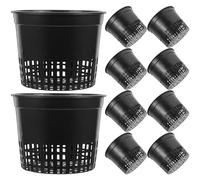 DOITOOL 10 Pezzi Vasi Idroponici 13 Cm Cestelli Forati Per Piante Cestini Per Idrocoltura in Plastica Con Drenaggio Uniforme Per Balcone Casa E Coltivazione Soilless