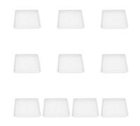 DOITOOL 10 Pezzi Vassoio a Forma di Scatola per Vaso di Piante in Plastica Pp Bianco, Leggero e Pratico, Piatto di Raccolta Acqua per Giardinaggio e Balcone