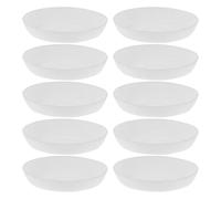 DOITOOL 10 Pezzi Vassoio Rotondo in Plastica per Piante Grasse, Sottovaso per Vasi da Fiori, Facile da Spostare, per Giardinaggio Indoor e Superfici da Tavolo