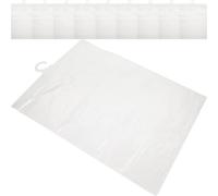DOITOOL 10 Sacchetti Trasparenti con Gancio in Plastica Resistente, Borsa Portaoggetti Semplice da Appendere, per Aula o Biblioteca