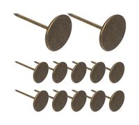 DOITOOL 100 chiodini per tappezzeria in bronzo, chiodini decorativi a gambo lungo per mobili, borchie con testa a chiodo in metallo, puntine a testa piatta per mobili, divani, testiere del letto