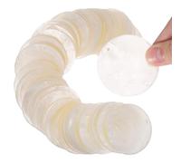 DOITOOL 100 Ciondoli Rotondi a Forma di Conchiglia con 2 Fori, Conchiglie Circolari Naturali per Gioielli Fai da Te E Campanelli a Vento, Decorazioni da Appendere per Lavori Artigianali E Decorazioni