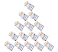 DOITOOL 100 Pezzi Connettore Rj45 Cat6 a Crimpare Passante Chip Placcato 50μ Resistente All’ossidazione, Spina per Cavo Ethernet Intrecciato Compatibile Dispositivi Rj45 per Rete Stabile