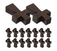 DOITOOL 100 pezzi di ciondolo a croce cristiana in legno - Mini croce in legno - Versetto della Bibbia religioso spirituale da appendere, bomboniera per assistenti sociali, volontari, preghiera,