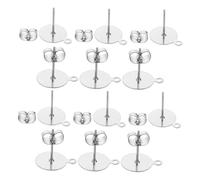 DOITOOL 100 pezzi Dorsi Orecchini Perno Flat Rotondo in Acciaio Inossidabile Accessori Fai da Te per Orecchini Leggeri e Base Sicura per Gioielli Personalizzati