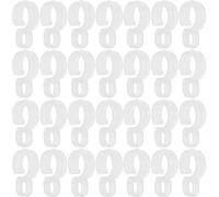 DOITOOL 100 Pezzi Ganci Antivento per Appendiabiti in Fissaggio Stiloso e Riutilizzabile Clip Resistenti per Bastoni Appendiabiti da Interno ed Esterno