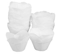 DOITOOL 100 Pezzi Pirottini Lotus per Cupcake Medio Carta Alimentare Resistenti e Antiaderenti per Muffin per Uso Quotidiano