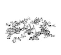 DOITOOL 100 Pezzi Rivetti di Perle Decorazioni per Scarpe Gioielli per Scarpe Charm per Scarpe Perline per l'artigianato Kit di Perline Orecchini di Perle Borchie di Perle Silver