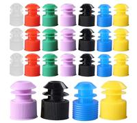 DOITOOL 100 Pezzi Tappo in Plastica per Provetta da 12mm Chiusura Ermetica e Buona Elasticità per Uso Nell'industria Chimica e Farmaceutica Colore Casuale