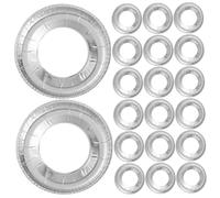 DOITOOL 100pezzi Coprifornelli Rotondi in Alluminio Rivestimenti Per Bruciatori Protezione Per Piano Cottura Coperture Compatibili Fornelli Gas Eliminano Residui Di Cibo e Grasso Facilitan