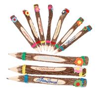 DOITOOL 10pezzi Matite Colorate in Legno Da Disegno Tema Thailandese Piccole Matite Per Feste e Ufficio Strumenti Per Bozze e Scrivere