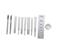 DOITOOL 11pezzi Kit Punzoni Bottoni Automatici per Jeans Borse e Cucito Strumento Compatto per Rivetti e Riparazioni Abbigliamento Pelle