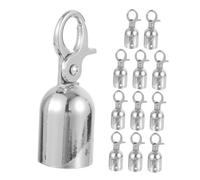 DOITOOL 12 Pezzi Accessori Per Cinture Isolamento Gancio Fune Parapetto Raccordi Fine Gancio a Fermaglio in Acciaio Inossidabile Connettore Per Corda Argento