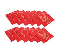 DOITOOL 12 Pezzi Buste Rosse Anno Zodiacale Piccole Buste di Carta Resistenti per Denaro con Disegni Tradizionali Festivi Mix