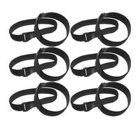 DOITOOL 12 Pezzi Cinghie per Tappetini Yoga in Nylon Nero 25x400mm, Tracolla Regolabile per Trasporto e Raccolta Materassino, Imbracature Elastiche Multiuso per Esercizi Fitness