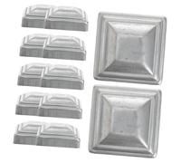 DOITOOL 12 pezzi Coperture per Supporti Recinzione Quadrate in Ferro Resistenti Antiruggine e Anturto per Barriere Stradali e Recinzioni Esterne